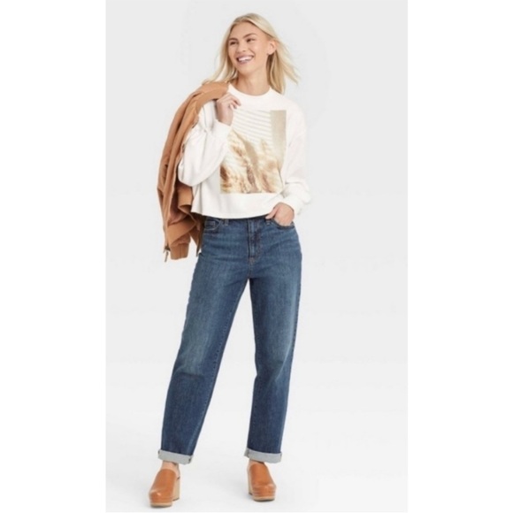 Target Universal Thread Cropped Graphic Sweatshirt - Picture 2 of 6